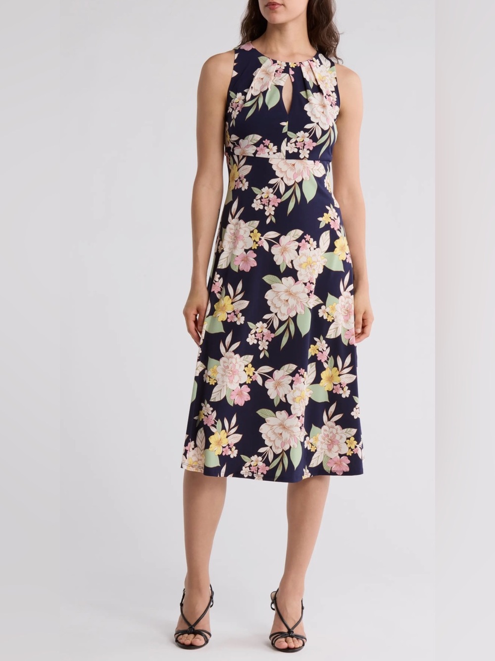 NWT London Times Women’s Sleeveless Round Neck Midi Length Dress Size 18W